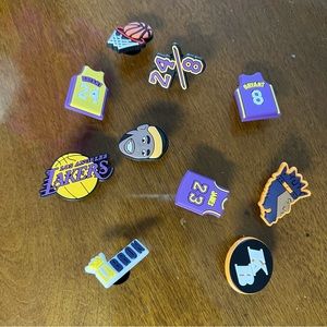 Shoe Charms Los Angeles LAKERS 10 Pzas figures